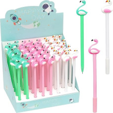 Special offer! Blue Gel Pen 6023 "Flamingo"