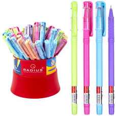 Bolígrafo "I Pen" RADIUS, color azul mate, 50 unidades en un frasco (500184)