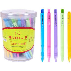 Bolígrafos Reporter Rubberize en frascos de 50 unidades, color azul 500016