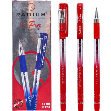 I-Pen RADIUS con impresión, 12 bolígrafos, rojo