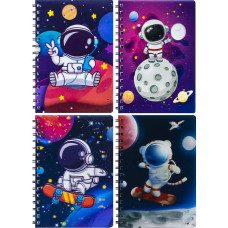 ¡OFERTA ESPECIAL! Cuaderno holográfico A5, 80 hojas, cuadriculado, encuadernación en espiral, tamaño 4-107.