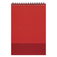 A5 ECO notebook, 36 sheets, squared, hardcover, spiral, red, BA5436E-006