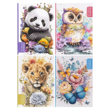Cuaderno de 10,5 x 14,8 cm "Mandarín", 48 hojas, cubierta integrada, hoja en blanco 227344/БК017/1-4