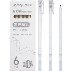 ¡Oferta especial! Set de 6 bolígrafos de gel "Blanco" 43276-1