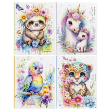 Cuaderno de 12,8 x 16,5 cm "Mandarín", 48 hojas, cubierta integrada, laminado mate, celda 227863/БК025/5-8
