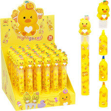 ¡OFERTA ESPECIAL! Marcador fluorescente 3 en 1 con tapa curva "Duckling" MD-178