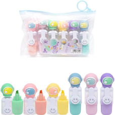 ¡Oferta especial! Set de 6 marcadores fluorescentes "Cosmonaut" en bolsa con cierre hermético (MD-221A)