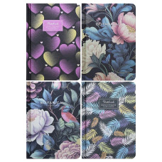 Cuaderno A6 "Mandarín", 64 hojas, tapa dura, cuadrícula de 60 g/m², lámina metálica 9548/-49/-50/-51