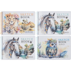 A5 sketchbook notebook "Mandarin" hardcover 60 sheets, blank sheet 120g/m2 9588/-89/-90