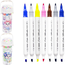 ¡Oferta especial! Set de 18 rotuladores de dibujo 241-18, punta biselada/redonda, en caja de plástico.