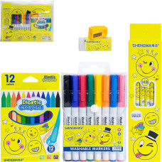 ¡OFERTA! Set de dibujo artístico S-8867B en una carpeta con cierre hermético.