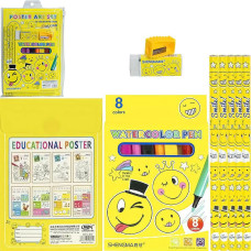 ¡OFERTA! Set de dibujo artístico S-8837B en una carpeta con cierre hermético.