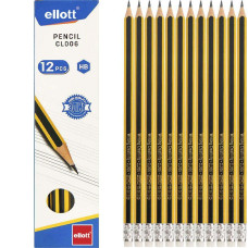 Ellott pencil with eraser HB CL006-12