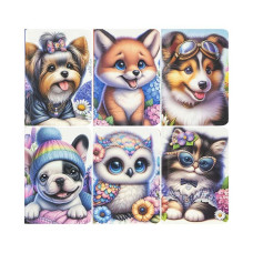 Cuaderno A7 "Fresh", 48 hojas, papel blanco de 70 g/m², tapa dura. 9800/-01/-02/-03/-04/-05