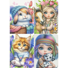 A6 "Fresh" notebook, 64 sheets, 70g/m2 blank paper, hardcover. 9822/-23/-24/-25