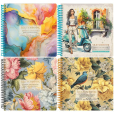 Cuaderno de bocetos 200*200 cm, 40 hojas, hoja en blanco 100 g/m2, 9658-9665