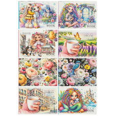 Cuaderno de bocetos 7BC 20*14,3 cm, 24 hojas, 100 g/m2, laminado mate 24379-24386