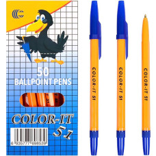 Bolígrafo COLOR-IT CR51-50 azul