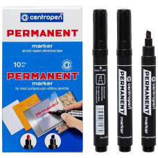 Permanent marker, beveled, black, 8576 CENTROPEN