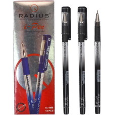 I-Pen RADIUS con impresión, 12 bolígrafos, negro (500184)