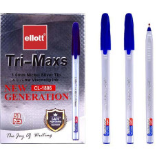 Bolígrafo de aceite azul Ellott CL1806-50 Tri-Maxs