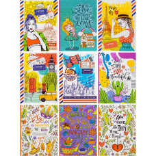 A5 Notebook "Mandarin" 80 sheets, integral cover, Pantone 202099/1717-1720/BK65