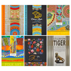 A5 Calico Notebook, 64 sheets, "ELEGANCE", hardcover 001966/000921