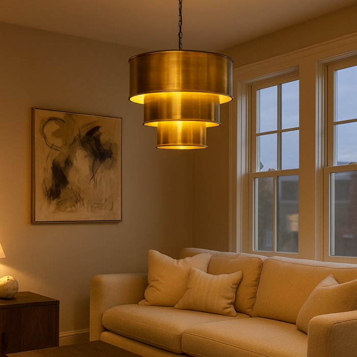 Lámpara de Techo DKD Home Decor Dorado Hierro (42 x 42 x 41 cm)