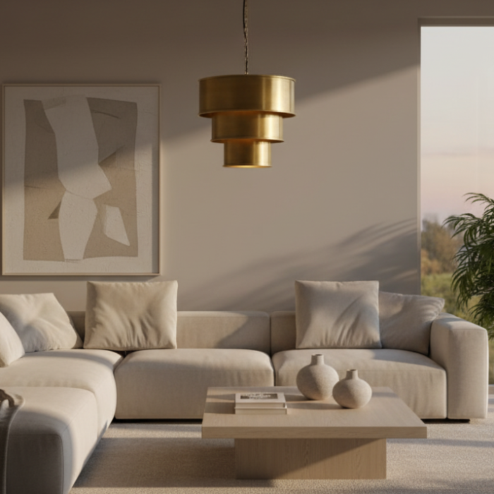 Lámpara de Techo DKD Home Decor Dorado Hierro (42 x 42 x 41 cm)