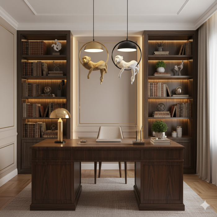 Lámpara de Techo DKD Home Decor Blanco Dorado Metal Resina 50 W 29,5 x 20 x 44,5 cm (2 Unidades)