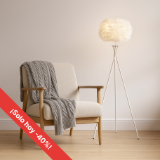 Floor Lamp DKD Home Decor Metal White Feather (40 x 40 x 150 cm)