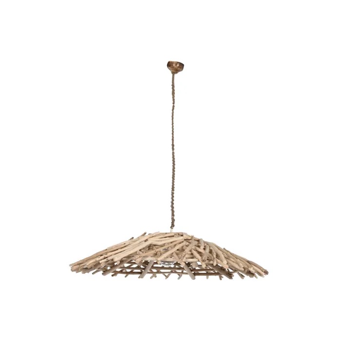 Lámpara de Techo Home ESPRIT Natural Madera Madera de eucalipto 50 W 100 x 100 x 18 cm