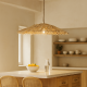 Lámpara de Techo Home ESPRIT Natural Madera Madera de eucalipto 50 W 100 x 100 x 18 cm