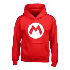 Sudadera con Capucha Unisex Super Mario Badge Rojo