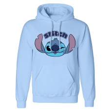 Sudadera con Capucha Unisex Stitch Cute Face Azul