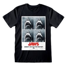 Camiseta de Manga Corta Jaws Don´t Go In The Water Negro Unisex