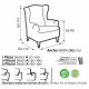 Funda para sillón orejero Sofaskins NIAGARA
