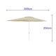 Sunshade Marbueno Beige Polyester Steel 200 x 300 cm