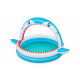 Bestway Piscina Hinchable Infantil 2 Aros Tiburon Aspersor 163x127x92 cm +2 Años Jardin 53157