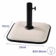 Marbueno Base Sombrilla Cuadrada Cemento 35X35X5,2 cm 11KG Blanco Jardin, Piscina y Terraza 10457