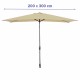Marbueno Umbrella Steel 8 Ribs 200x300 cm Brown Garden, Pool, Terrace 10492
