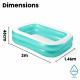 Bestway Piscina Hinchable 2 Camaras Rectangular 201x150x51 cm +6 Años Jardin 54005