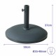 Marbueno Base Sombrilla Redonda Cemento 50x37 cm 25KG Negro Jardin, Piscina y Terraza 10452