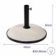 Marbueno Base Sombrilla Redonda Cemento 45x36 cm 20KG Blanco Jardin, Piscina y Terraza 10451