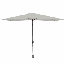 Marbueno Sombrilla Acero 8 Varillas 200x300 cm Polyester Blanco Jardin, Piscina y Terraza 10494