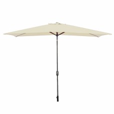 Marbueno Sombrilla Acero 8 Varillas 200x300 cm Polyester Beige Jardin, Piscina y Terraza 10493