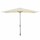 Marbueno Parasol Acero 8 Varillas 200x300 cm Poliéster Beige Jardín, Piscina 10493