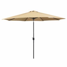 Marbueno Sombrilla Acero 8 Varillas D300 cm Polyester Marron Jardin, Piscina y Terraza 10485
