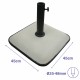 Marbueno Base Sombrilla Cuadrada Cemento 45X45X7,3 cm 25KG Blanco Jardin, Piscina y Terraza 10459