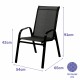 Marbueno Garden Chair Black Steel 91X54X65 cm 10467